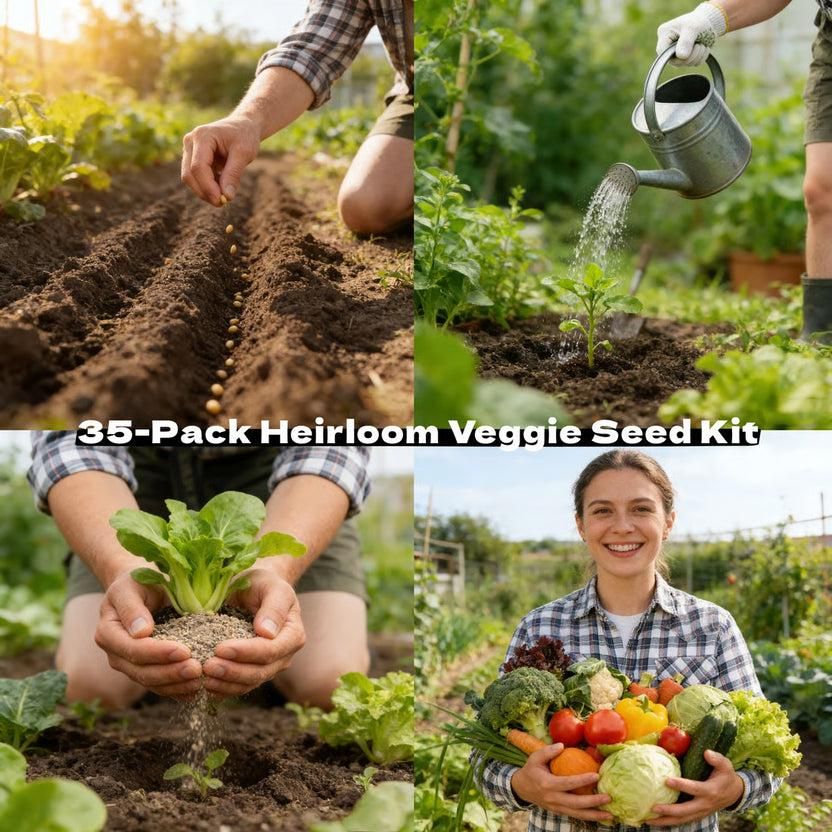 Heirloom Veggie Seed Kit 35 Pack