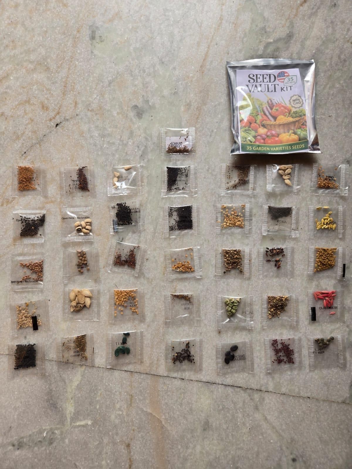 Heirloom Veggie Seed Kit 35 Pack