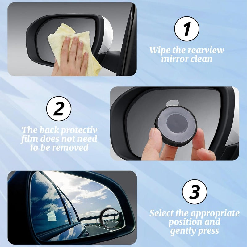 360° Adjustable Blind Spot Mirror (Car Combo Pack)